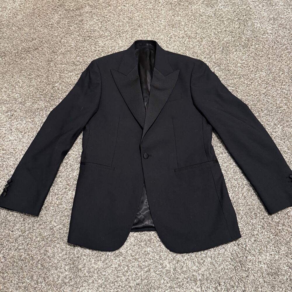 Charles Tyrwhitt Slim Fit Super 120s Wool Suit Jacket 38R Charcoal Blazer